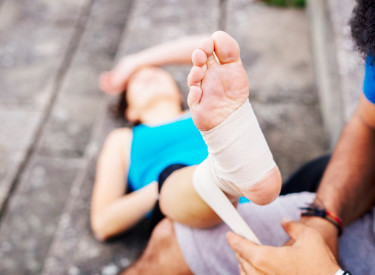 Woman feet pain